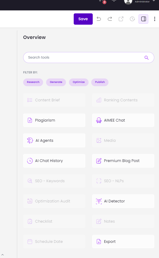 Content At Scale Editor Options